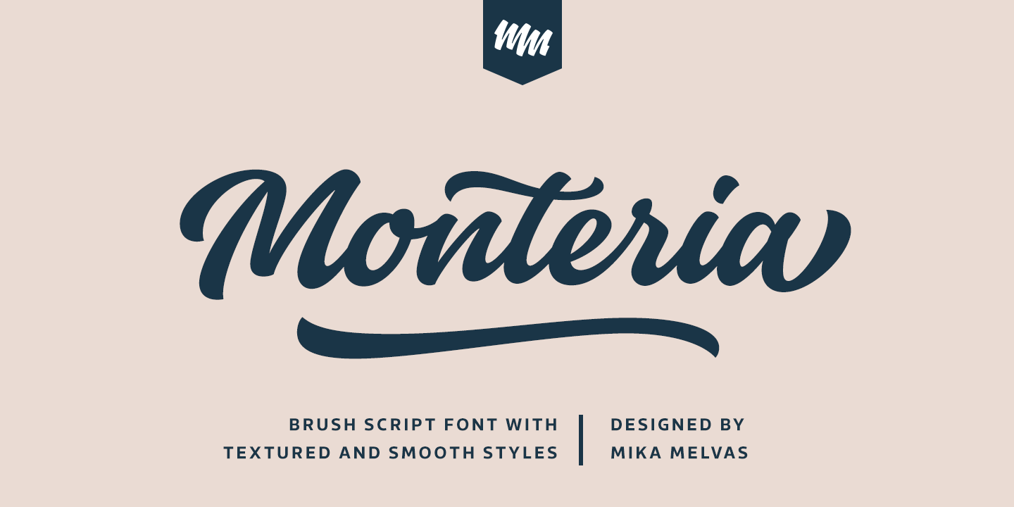 Beispiel einer Monteria-Schriftart